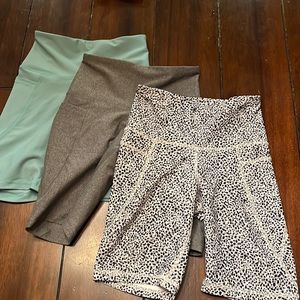 three pairs of lightly used old navy biker shorts